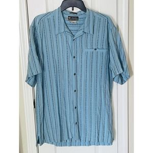 Columbia Men’s Polynosic Modal Blend XCO Button Down Light Blue Shirt Large